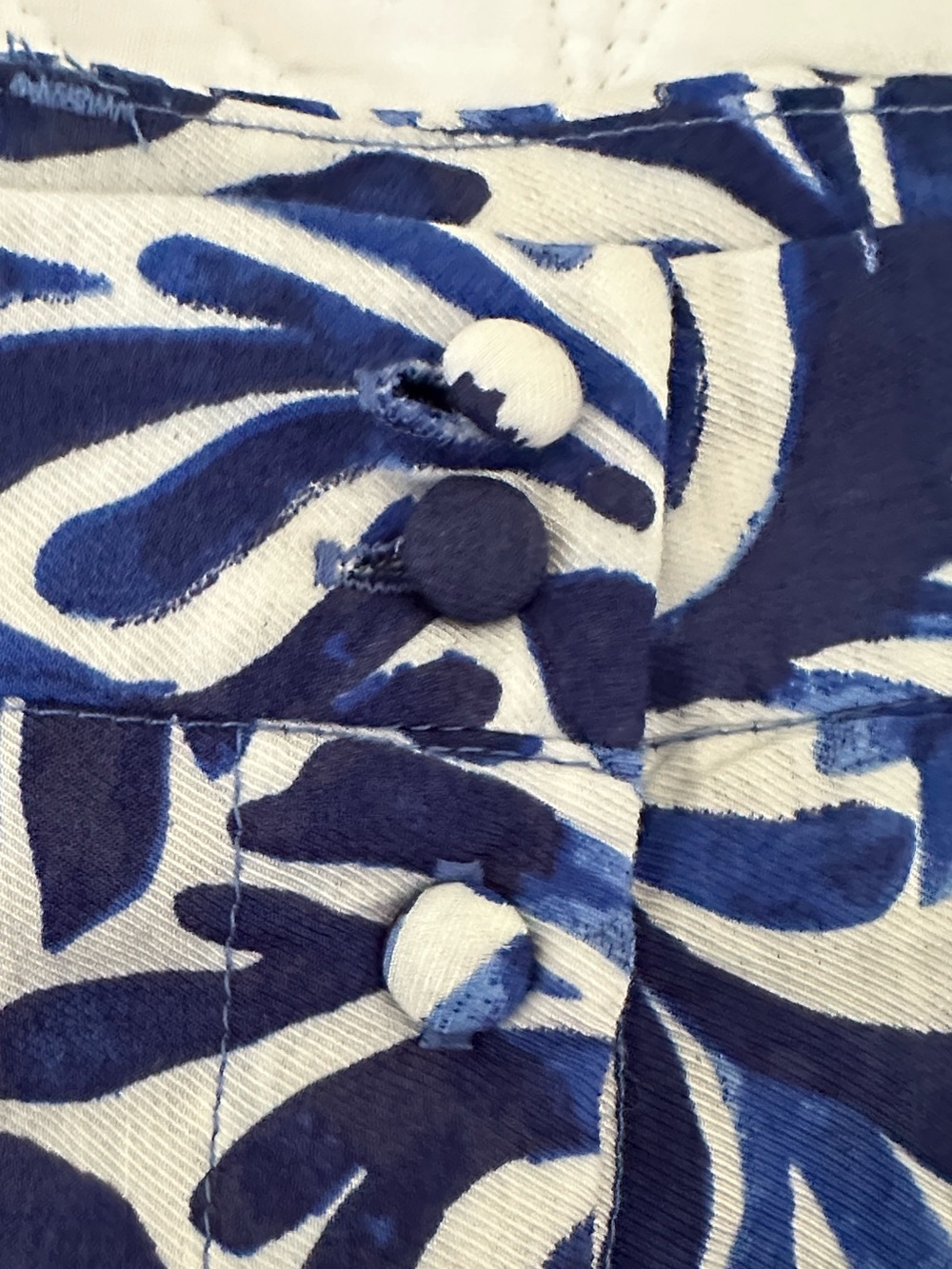 NWT Jules & Leopold Blue & White Botanical Print Midi Skirt XL | Pockets - Picture 13 of 15